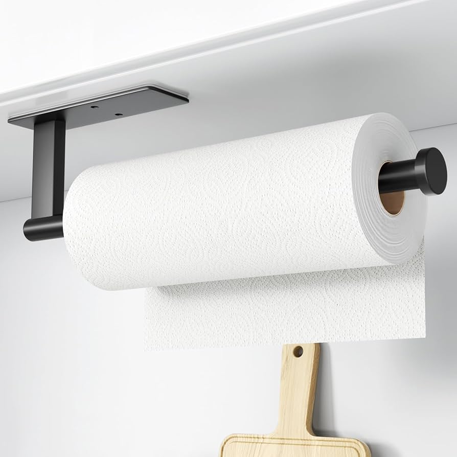 Wall-Mounted Paper Towel Holder — No Drilling, Adhesive or Screw Mount