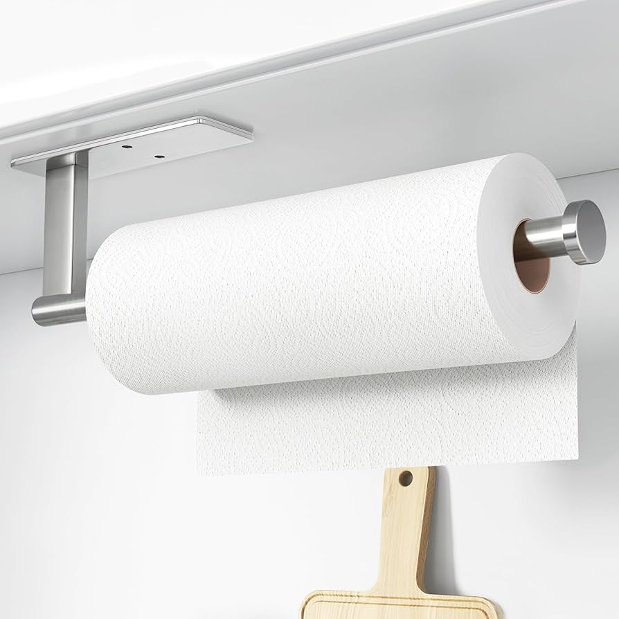 Wall-Mounted Paper Towel Holder — No Drilling, Adhesive or Screw Mount